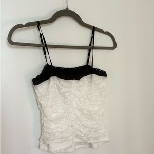 3/$30 Black and White Lace Top